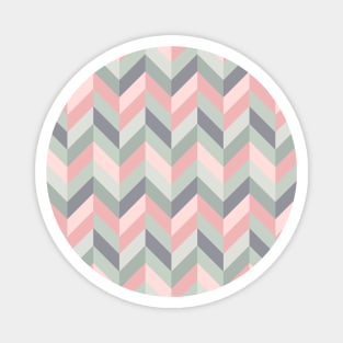 Succulents Pastel chevron pattern Magnet